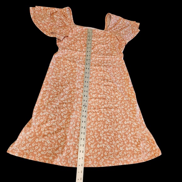 Milkmaid Babydoll‎ Cottagecore Pink Floral Midi Dress Medium - Picture 7 of 7